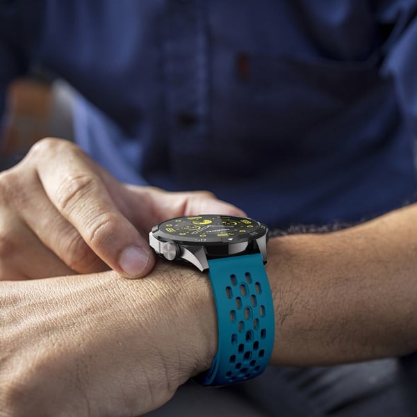 Garmin vivoactive 5 / Venu 2 Plus Silikonklokkebånd 20 mm hul justerbar rem - Cyan