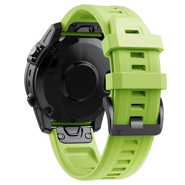 KALEBOLKLB-TXGJ-001 Garmin Fenix 7S / 7S Pro 20 mm silikonklokkerem med trapesformede hull - Grønn KALEBOLKLB-TXGJ-001 Garmin Fenix 7S / 7S Pro 20 mm silikonklokkerem med trapesformede hull - Grønn