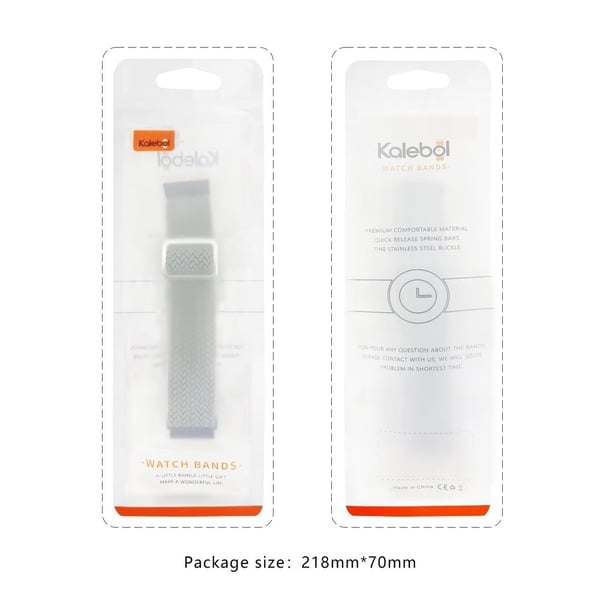 KALEBOL Apple Watch Series 49mm - 45mm - 44mm - 42mm Nylon Flettet Urrem - Lilla