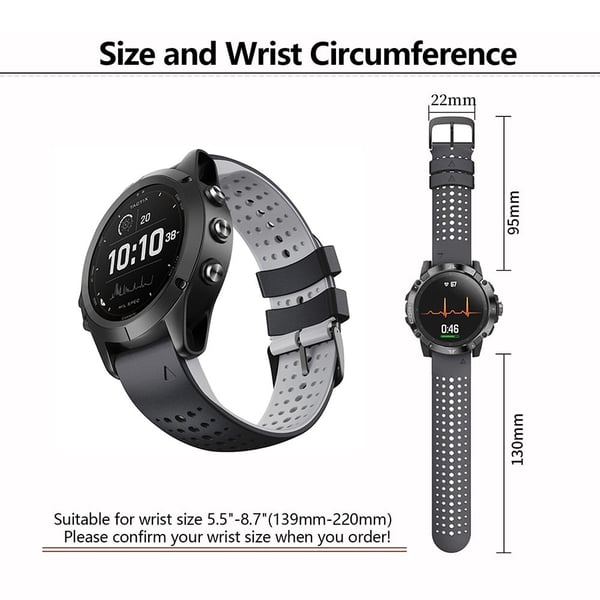 KALEBOL KLB-SSYKGJ-001 Garmin Fenix 7 / 7 Pro-klokkearmbånd Dual Color QuickFit 22 mm erstatningsrem - Militærgrønn