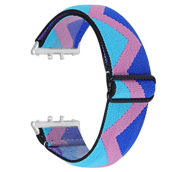Samsung Galaxy Fit3 SM-R390 Elastic Watch Strap Fashionable Pattern Wrist Band (Silver Buckle) - 1