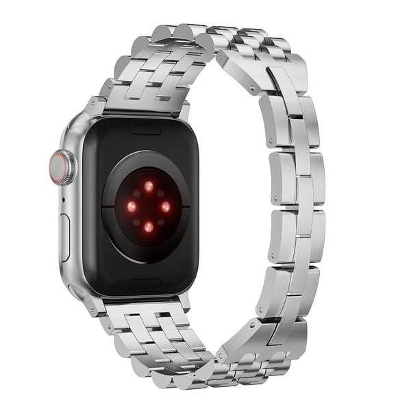 Metallarmbånd med 5 perler Apple Watch Series 49mm - 45mm - 44mm - 42mm Armbånd - Sølv Metallarmbånd med 5 perler Apple Watch Series 49mm - 45mm - 44mm - 42mm Armbånd - Sølv