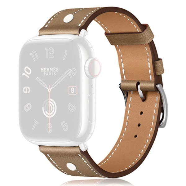 KALEBOL Apple Watch Series 49mm - 45mm - 44mm - 42mm urrem i ægte okselæder - Solbrun KALEBOL Apple Watch Series 49mm - 45mm - 44mm - 42mm urrem i ægte okselæder - Solbrun