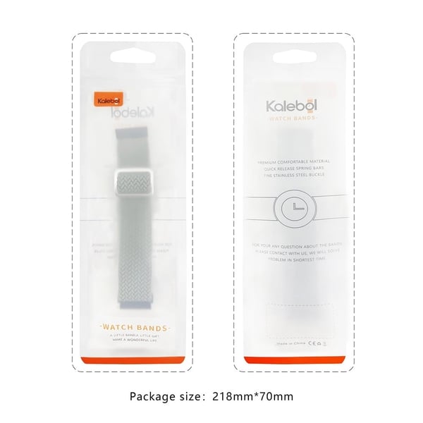 KALEBOL KLB-BZNL-001 Samsung Galaxy Watch6 Classic 43mm / 47mm Watch Bnad 20mm Nylon Replacement Strap - Blå + Hvit