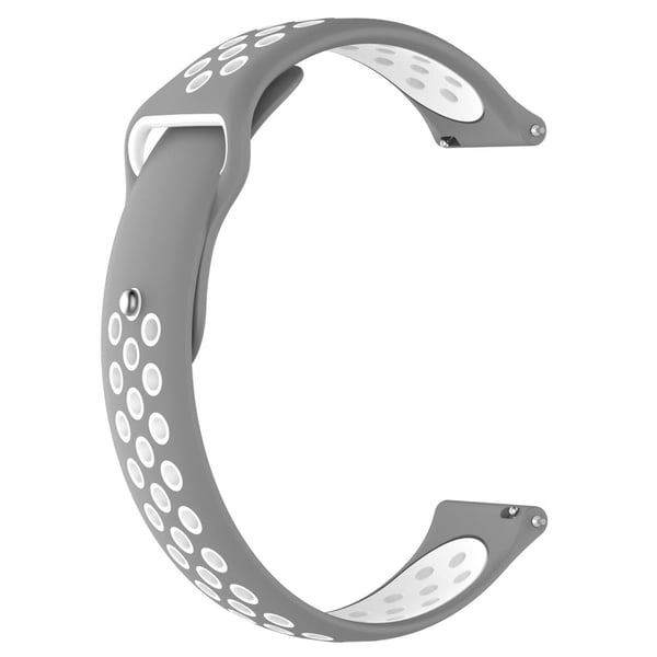 KALEBOL KLB-SSGJ-004 Samsung Gear Sport / Samsung Gear S2 Classic Silikonarmband 20mm Spänne Klockarmband - Grå / Vit