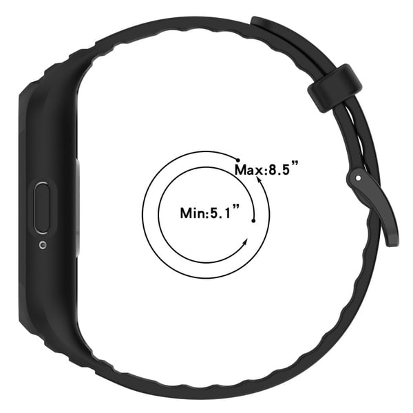 Samsung Galaxy Fit3 Integrert silikonarmbånd med klokkeveske Erstatningsarmbånd - Hvit