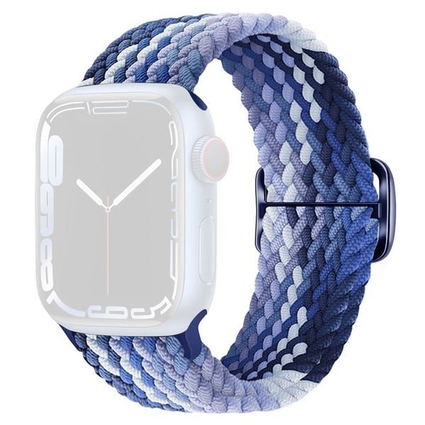 KALEBOL Apple Watch Series 49mm - 45mm - 44mm - 42mm Nylon Flettet klokkerem - Blåbær