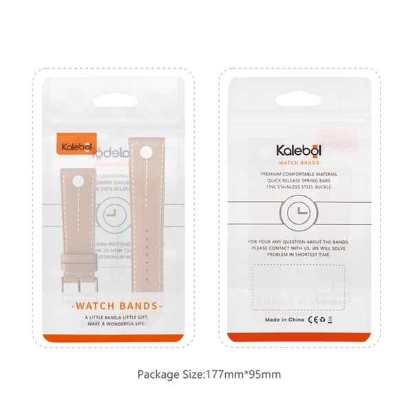 KALEBOL Apple Watch Series 41mm - 40mm - 38mm Ekte kuskinnbånd med nittedekor - Blå