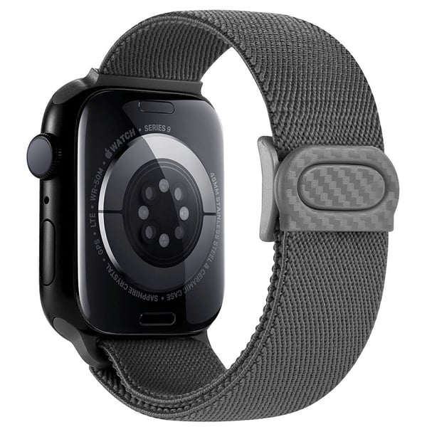 Apple Watch Series 41mm - 40mm - 38mm Elastisk nylonrem - Grå
