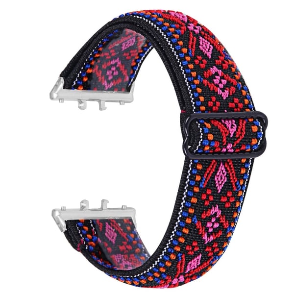 Samsung Galaxy Fit3 SM-R390 Elastic Watch Strap Fashionable Pattern Wrist Band (Silver Buckle) - 15
