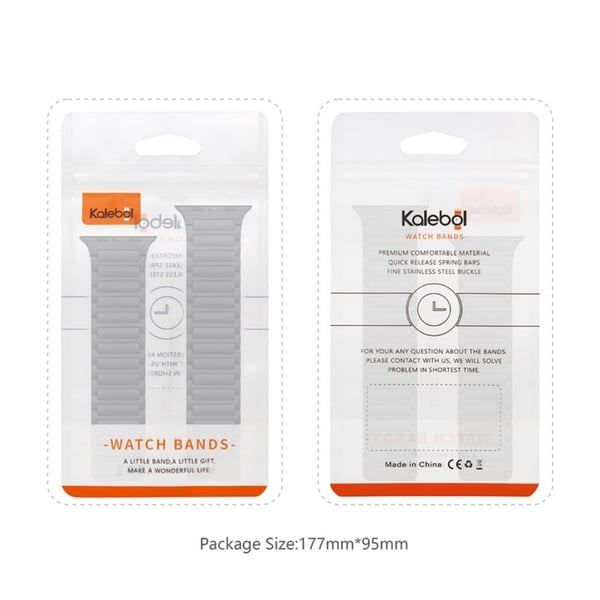 KALEBOL KLB-CXGJ-001 Apple Watch Ultra 2 Ultra 49mm / 9 8 7 45mm / 6 5 4 SE (2022) / (2023) / SE 44mm / 3 2 1 42mm Rem - Grå / Oransje