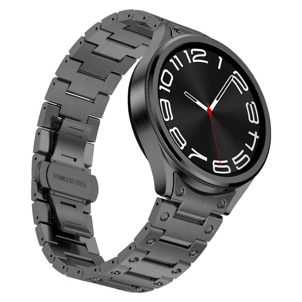 Samsung Galaxy Watch6 / Watch6 Classic / Watch 5 Klockarmband i rostfritt stål - Mörkgrå
