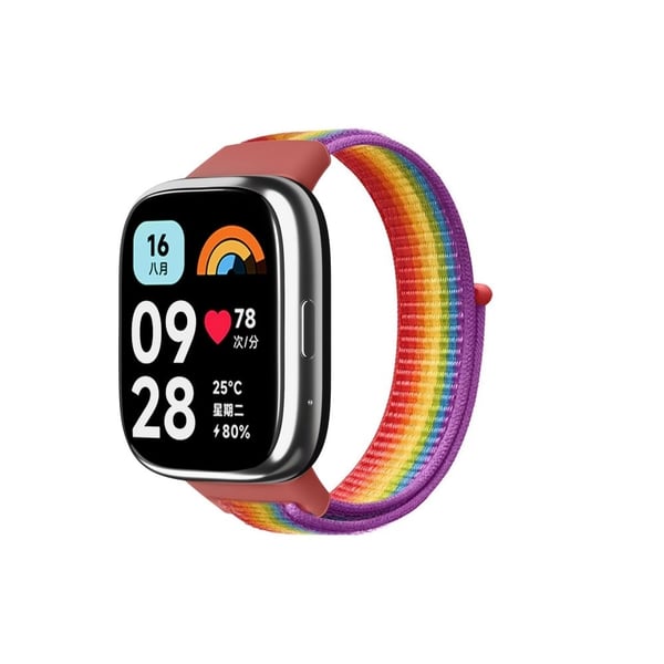 Xiaomi Redmi Watch 3 Lite / Watch 3 Active Nylon Watch Strap Loop Fastener Replacement Band - Regnbue
