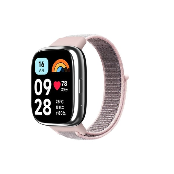 Xiaomi Redmi Watch 3 Lite / Watch 3 Active Nylon Watch Strap Loop Fastener Replacement Band - Rosa
