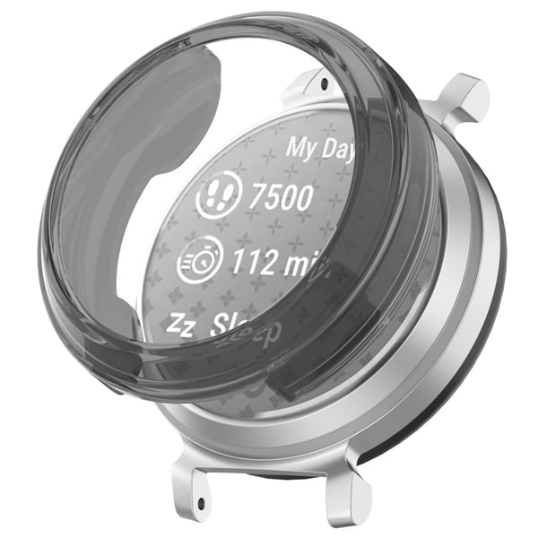 Garmin Lily 2 ontto ulos iskunkestävä joustava katsella kehys tapauksessa Smartwatch Protector - Läpinäkyvä Musta
