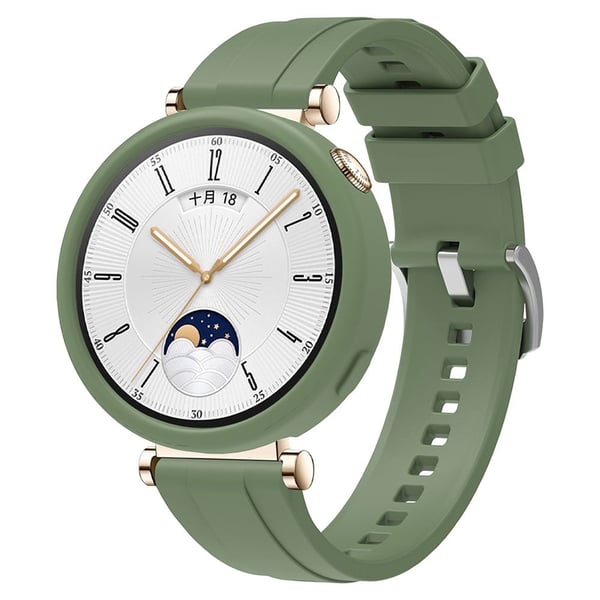 Huawei Watch GT 4 41 mm mykt silikonklokkearmbånd med erstatningsrem tilbehør - Grønn