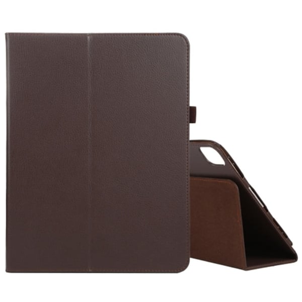 Til iPad Pro 11 (2024) Etui Bi-Fold Stand PU Læder Tablet Cover med Stylus Loop Design - Brun