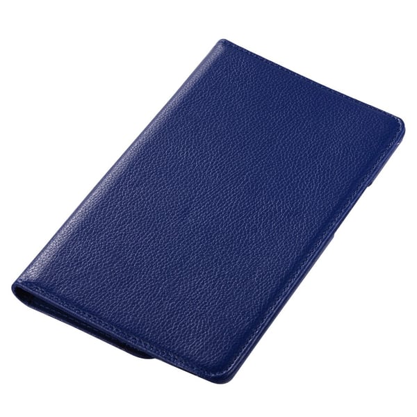Litchi Texture Leather Case med roterende stativ for Huawei MediaPad M5 8 - Mørkeblå