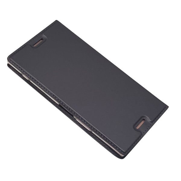 Auto-absorberande magnetiskt korthållarfodral i läder för Sony Xperia XZ Premium - Svart