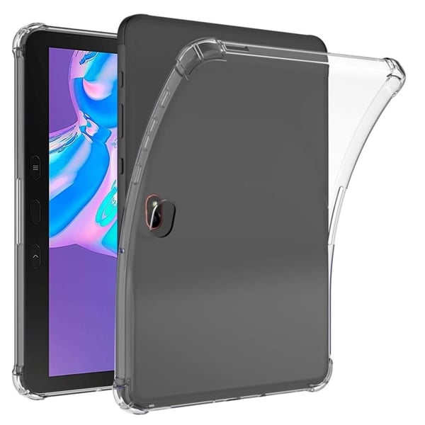 For Samsung Galaxy Tab Active4 Pro Gjennomsiktig nettbrettveske med forsterkede hjørner TPU-deksel