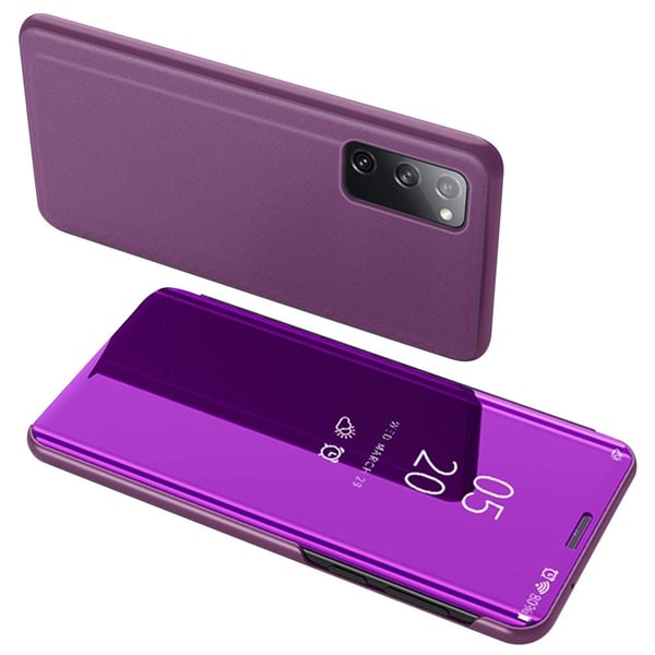 View Window Mirror Skin skinndeksel for Samsung Galaxy S20 FE 4G/5G/S20 Lite/S20 FE 2022 - Lilla