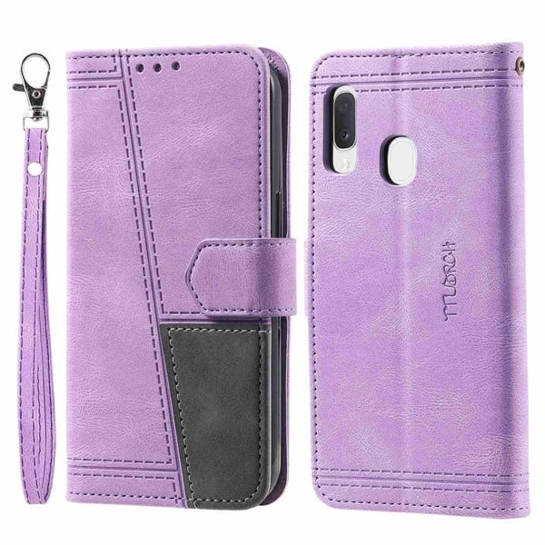 TTUDRCH för Samsung Galaxy A20e 004 Skin-touch Läder Splicing Plånboksfodral RFID-blockering Stativ Magnetisk stängning Stötsäker TPU Flip Cover med r TTUDRCH för Samsung Galaxy A20e 004 Skin-touch Läder Splicing Plånboksfodral RFID-blockering Stativ Magnetisk stängning Stötsäker TPU Flip Cover med r