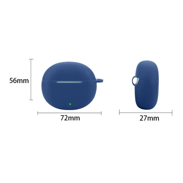 Honor Earbuds X7 Silikoni kuulokkeet tapauksessa Anti-Scratch TWS kuulokkeet Cover kanssa roikkuu solki - Mustanvihreä