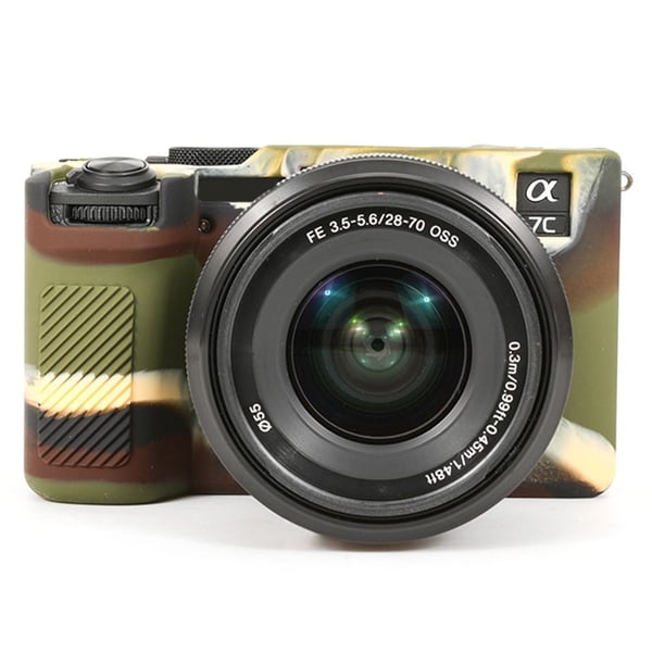 Til Sony a7C II / a7CR Anti-Drop Kamera Cover Glossy Silikone etui - Camouflage
