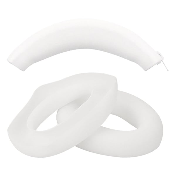 Til Sony ULT WEAR WH-ULT900N Silicone Head Beam Sleeve + Headphone Earpad Covers Set - Hvid