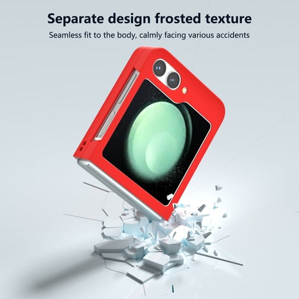 For Samsung Galaxy Z Flip6 5G Etui Skin-feel Hard PC beskyttende telefondeksel - Rød