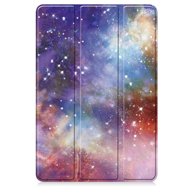 Til Xiaomi Pad 6S Pro 12.4 læderetui Trifold Stand Mønster print Tablet Cover - Galakse