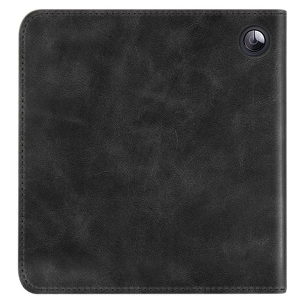 Til Kobo Libra 2 N418 Tablet Etui Auto Wake / Sleep PU Læder E-Reader Cover med Håndrem, Kickstand - Sort