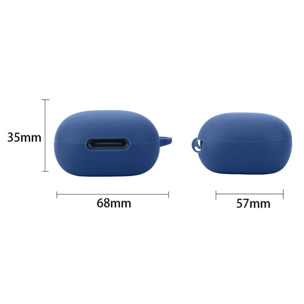 För Anker Soundcore P40i Silikonskydd Bluetooth hörlurar Skyddshylsa med Anti-Lost Spänne - Röd