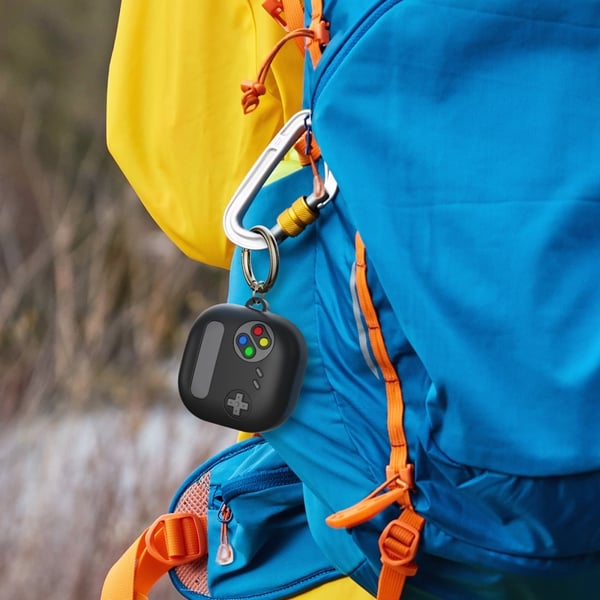 For Samsung Galaxy Buds Live / Buds Pro / Buds Pro 2 Deksel Retro spillkonsolldesign Silikonveske - Grå