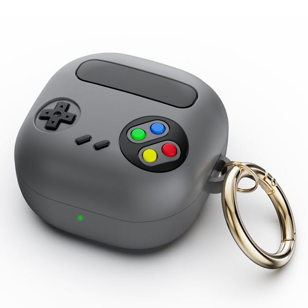 For Samsung Galaxy Buds Live / Buds Pro / Buds Pro 2 Deksel Retro spillkonsolldesign Silikonveske - Grå