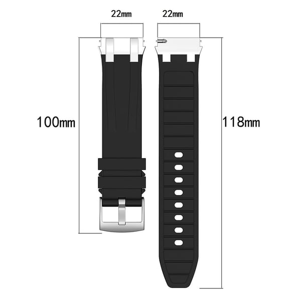Huawei / Samsung 22mm Universal Smartwatch Strap Silikon Erstatningsbånd - Oransje