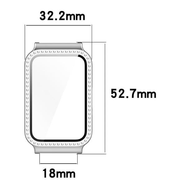 Samsung Galaxy Fit3 Magnetisk Watchstrap Frame Case Hærdet glas skærmfilm - Gul Gennemsigtig