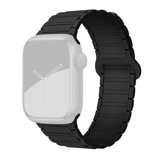 Apple Watch Ultra 2 Ultra 49mm / 9 8 7 45mm / 6 5 4 SE (2022) SE (2023) SE 44mm / 3 2 1 42mm Silikonrem Magnetisk - Svart Apple Watch Ultra 2 Ultra 49mm / 9 8 7 45mm / 6 5 4 SE (2022) SE (2023) SE 44mm / 3 2 1 42mm Silikonrem Magnetisk - Svart