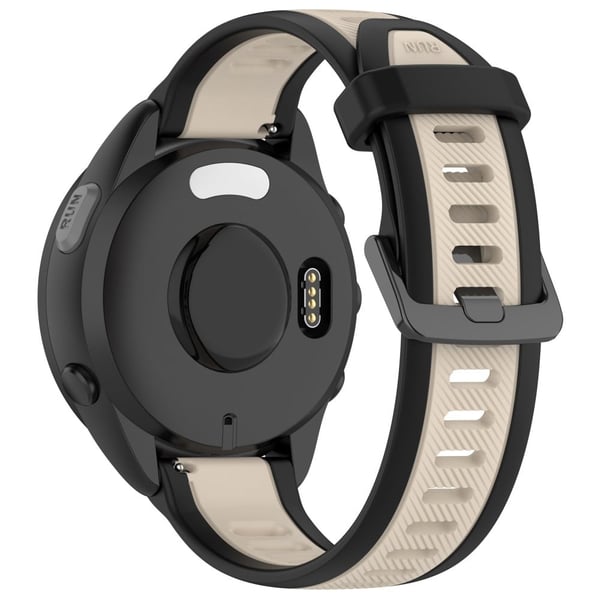 Huawei Watch GT 4 41mm / Garmin Venu 3S Silikonklokkebånd Dual-Color 18mm Teksturert stropp - Svart + Stjernelys