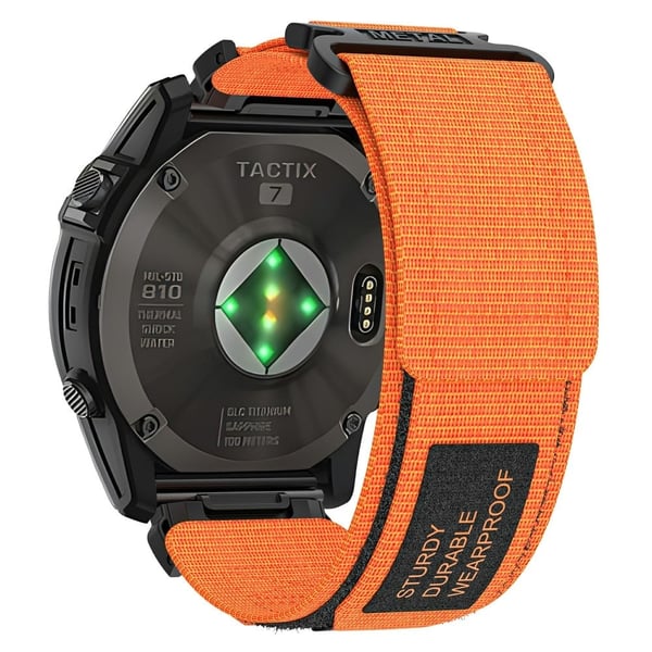 Garmin Fenix 7 / Forerunner 965 / 955 / 945 / 935 Urrem 22mm Robust Nylon Sportsrem - Orange