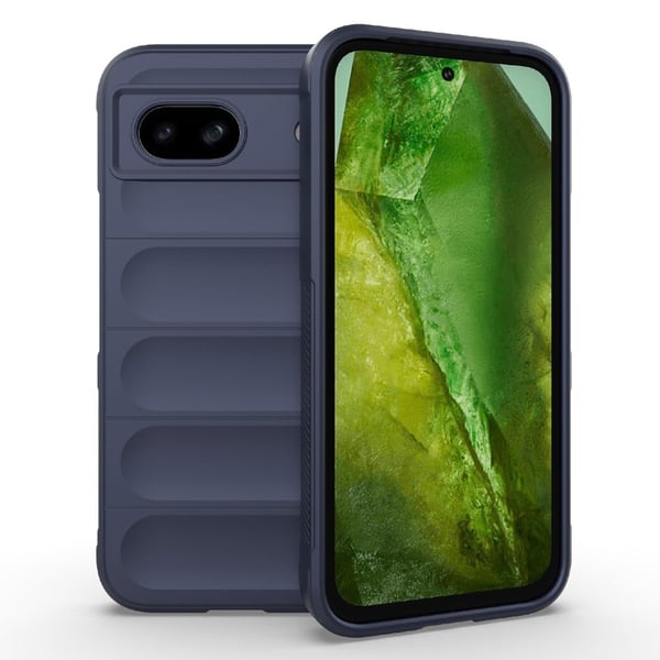 Mjukt greppformat Google Pixel 8A skal - Mörkblå