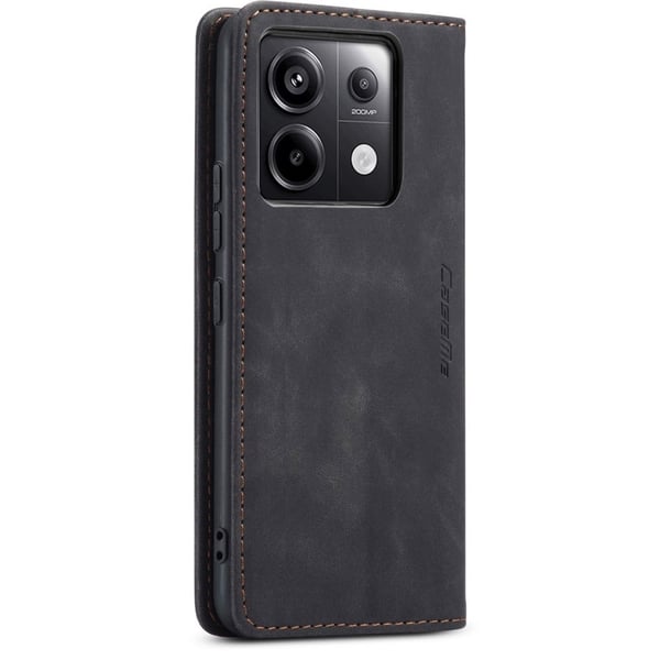 CaseMe Xiaomi Redmi Note 13 Pro / Xiaomi Poco X6 vintage-etui - Svart