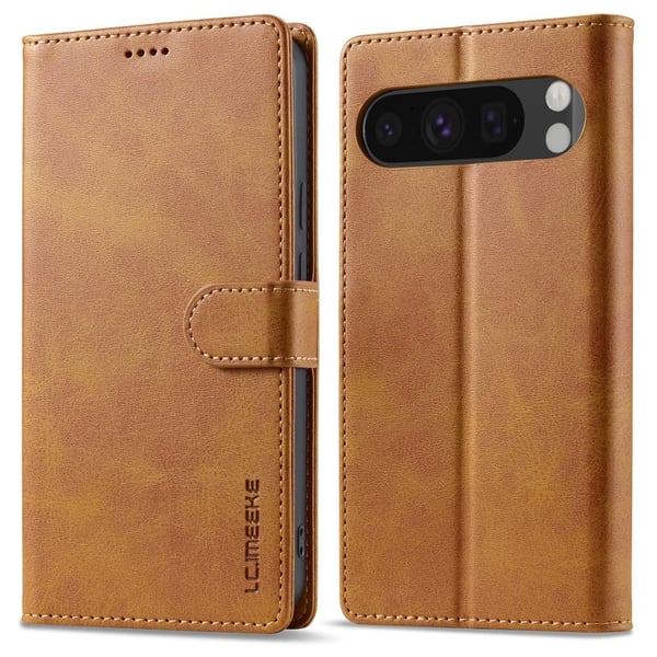 LC.Imeeke läder Google Pixel 9 Pro XL fodral - Gul LC.Imeeke läder Google Pixel 9 Pro XL fodral - Gul