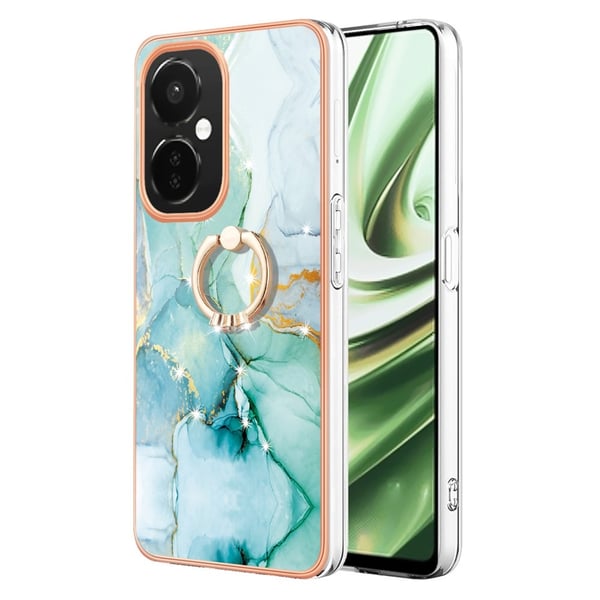 Marmormønstret OnePlus Nord CE 3 Lite / OnePlus Nord N30 / OnePlus Nord CE 3 cover med ringholder - Green 003