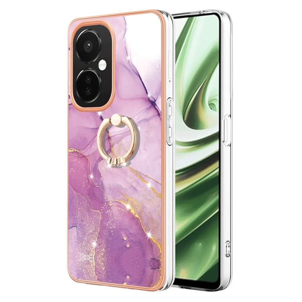Marmormønstret deksel med ringholder for OnePlus Nord CE 3 Lite / OnePlus Nord N30 / OnePlus Nord CE 3 - Lila 001