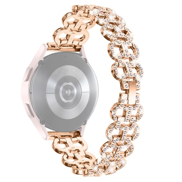 Garmin Vivomove Sport / Venu 2 Plus Stilig klokkerem Rhinestone Gourd Design Alloy band - Rose Gull