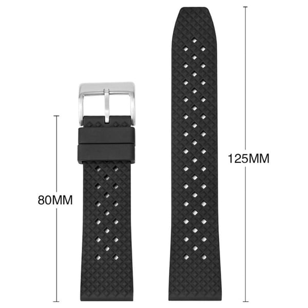 Huawei Watch GT 4 46mm / 4 Pro Strap 22mm Fluorubber Watchband - Oransje + Sølvspenne