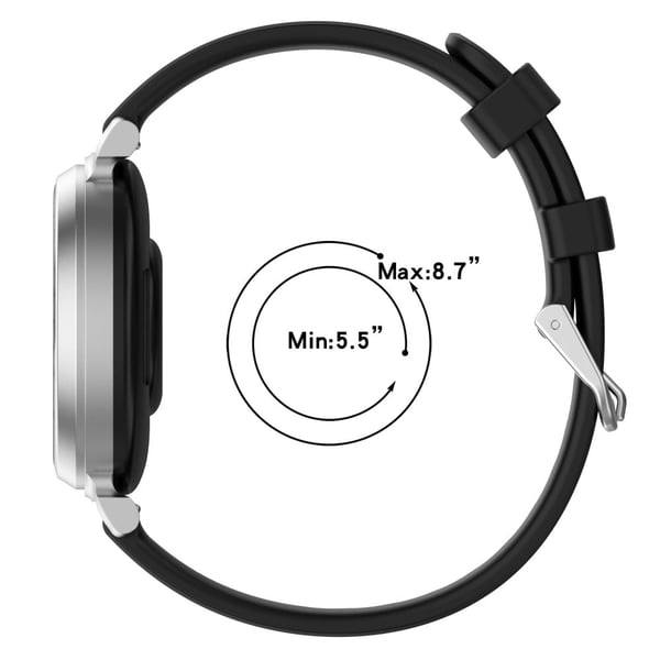Garmin Lily 2 silikoneurremme 14 mm vandtæt blød udskiftningsrem - Sort