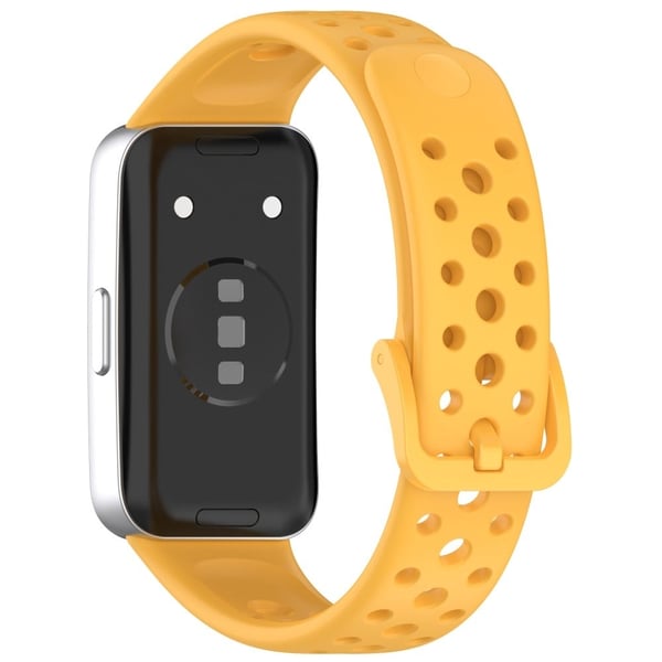 Huawei bändi 9 / 9 NFC / 8 / 8 NFC hengittävä reiät korvaava bändit silikoni Watchstrap - Keltainen Huawei bändi 9 / 9 NFC / 8 / 8 NFC hengittävä reiät korvaava bändit silikoni Watchstrap - Keltainen