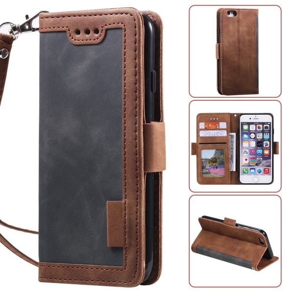 Surburbian iPhone SE 2020 / iPhone SE (2022) / iPhone 7 flip-etui i lær - Grå